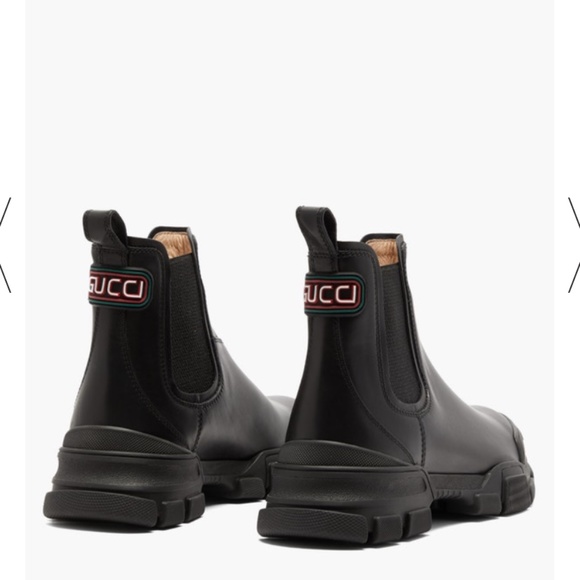 GUCCI Leon exaggerated-sole leather Chelsea boots - Picture 1 of 11